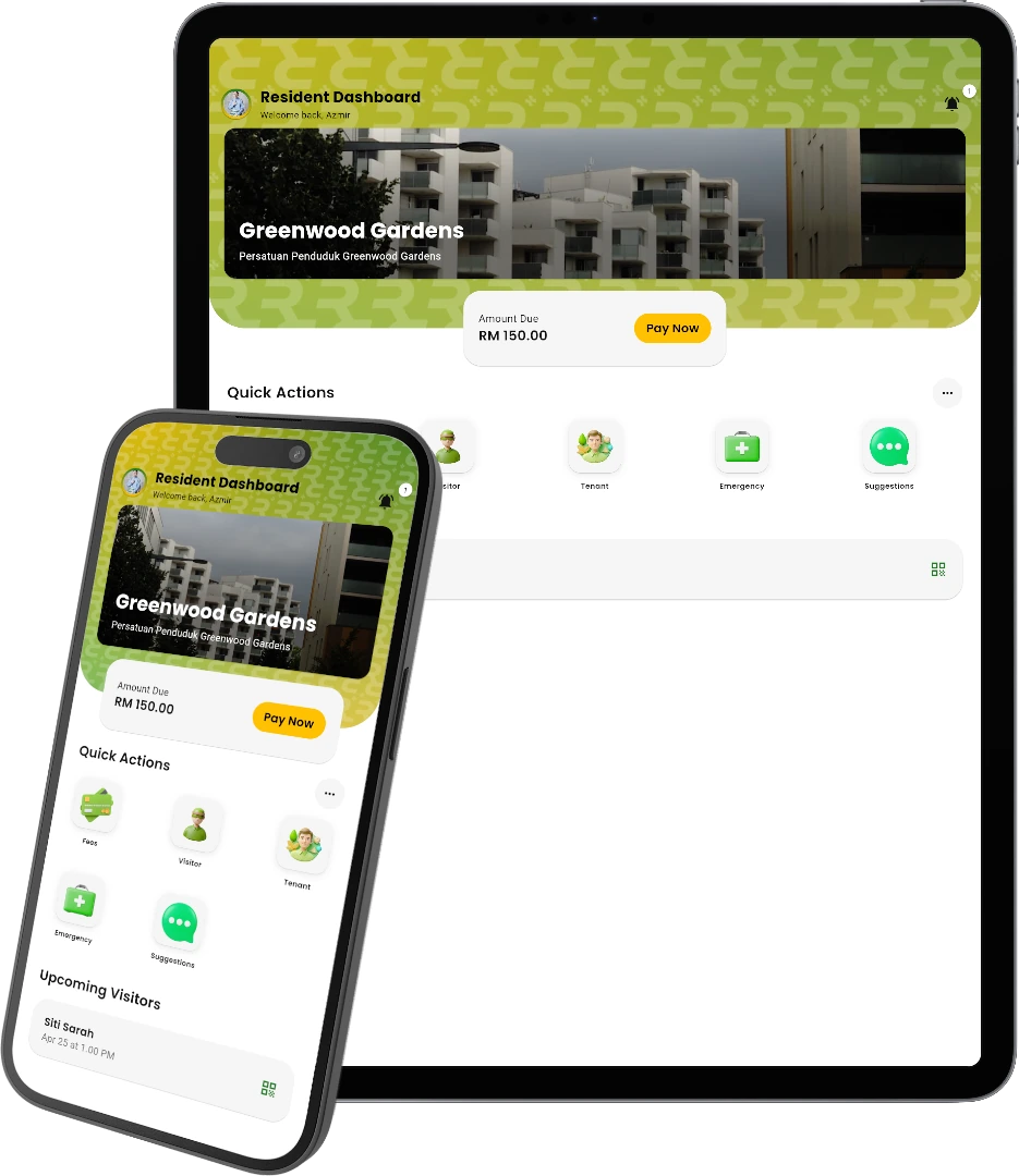 Resident+ community management mobile app