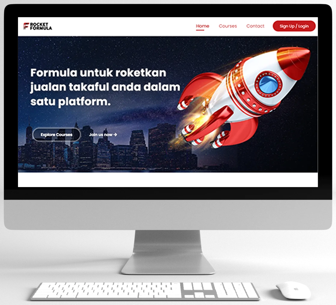 RocketFormula website designed by Wheelie